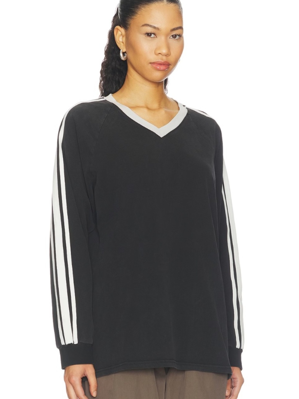 Lioness x Revolve All Stars Long Sleeve Top Black White Stripe Small Cotton - Picture 4 of 10